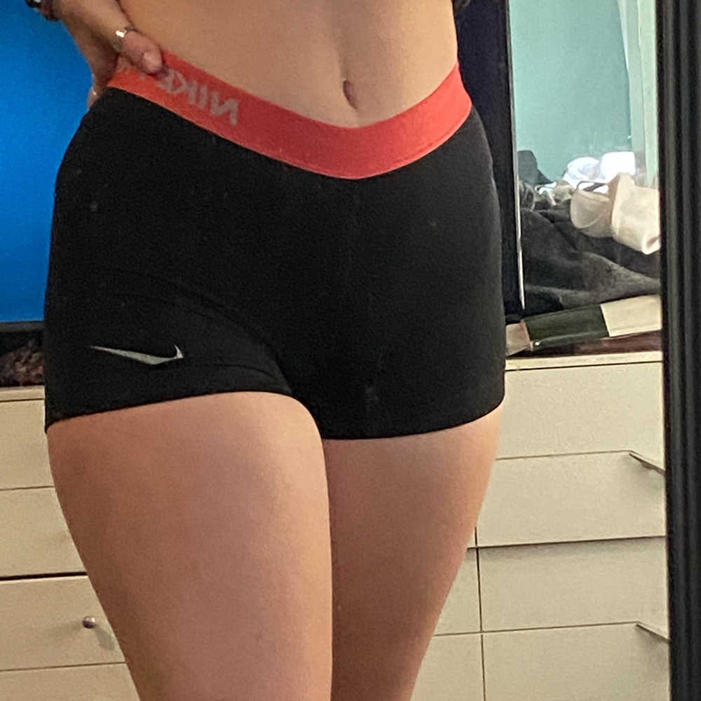 Black Nike Shorts with Red Band